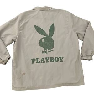 PLAYBOY Dawn Patrol Windbreaker Jacket Mint Green Size Large